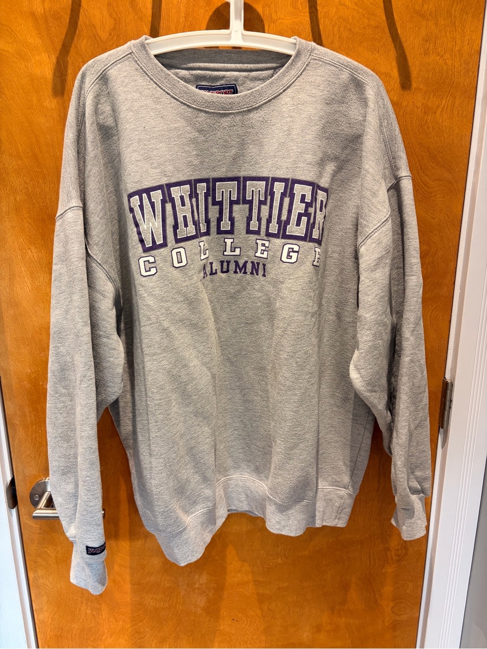 Jansport Gray Crewneck Sweatshirt with Whittier College Lettering Mens size XXL